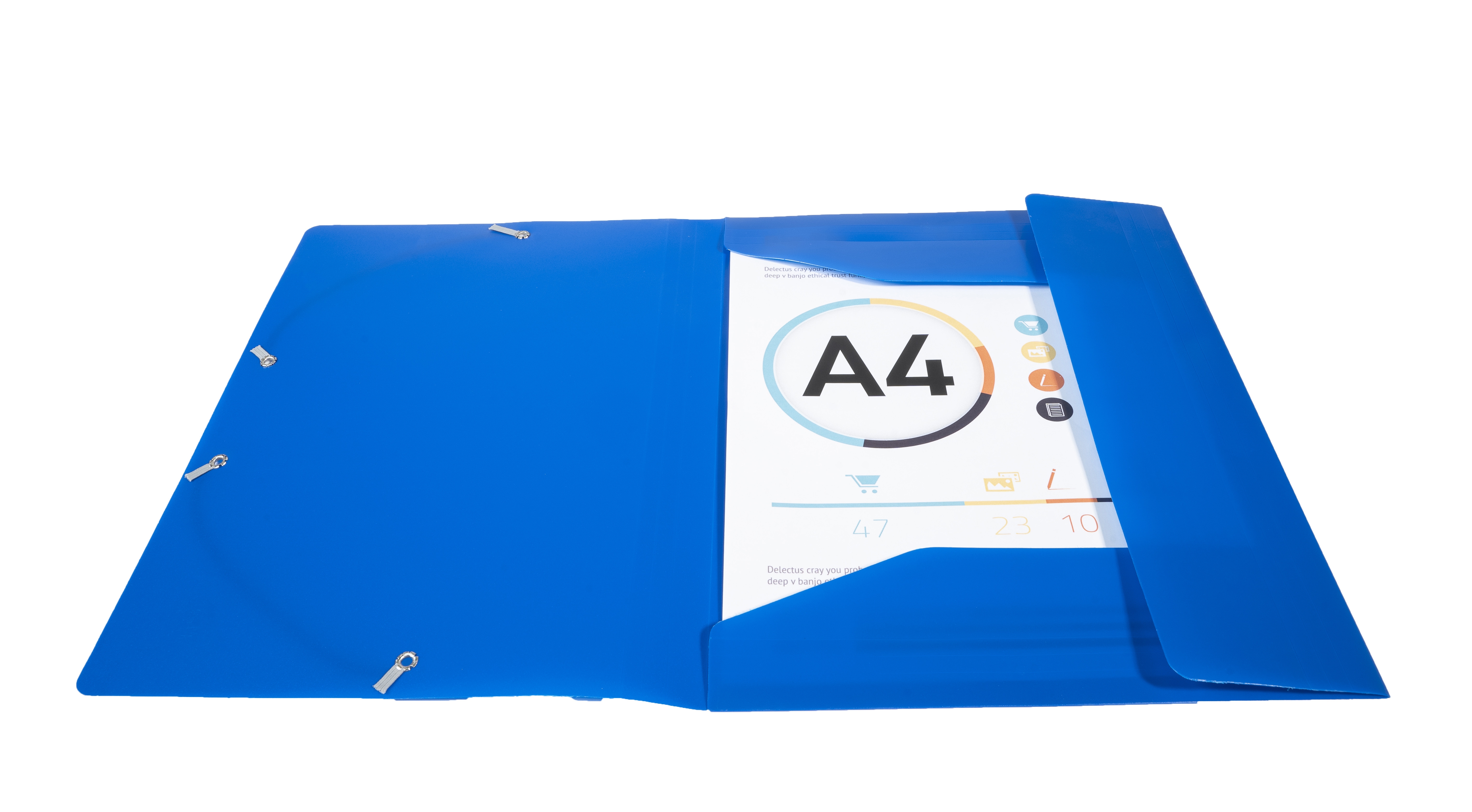 Chemise à élastique 3 rabats Polypropylène 4/10e Opaque Eco - A4 Chemise plastique polypropylène pour petit budget.