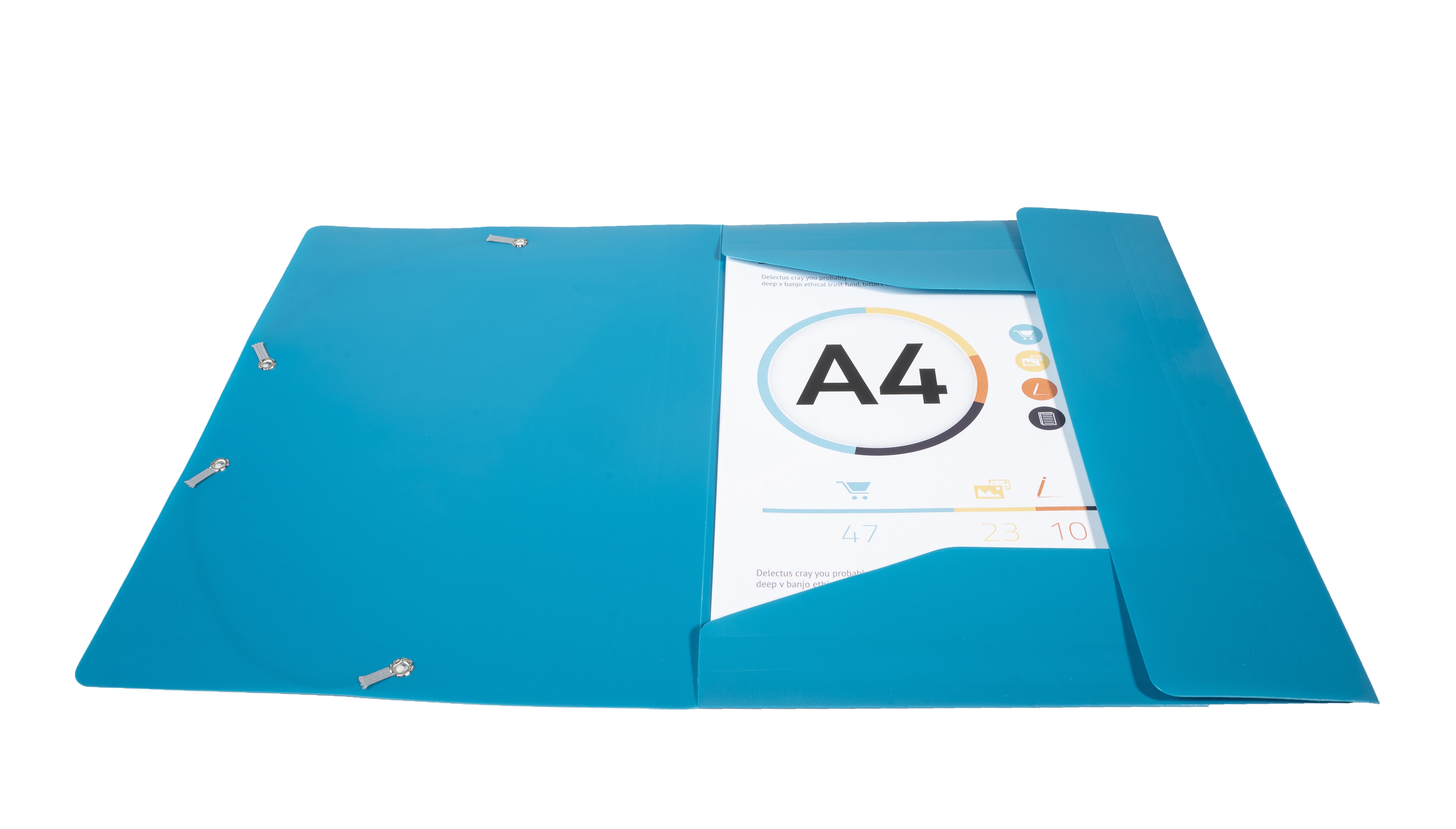 Chemise à élastique 3 rabats Polypropylène 4/10e Opaque Eco - A4 Chemise plastique polypropylène pour petit budget.