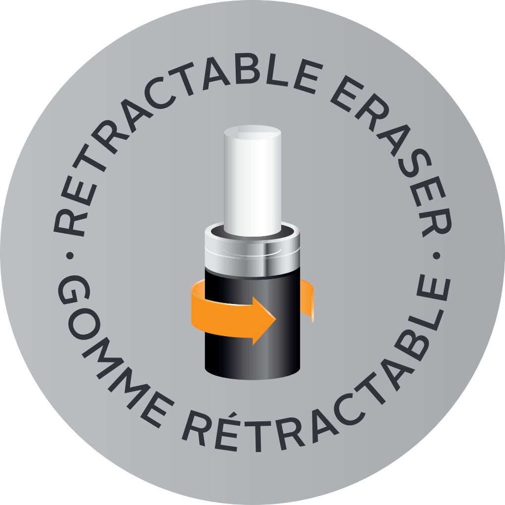 BIC Criterium Porte-mines Rétractable et Rechargeable de 0,7 mm et Recharges de Mine HB - Noir, Étui de 1+12 Mines