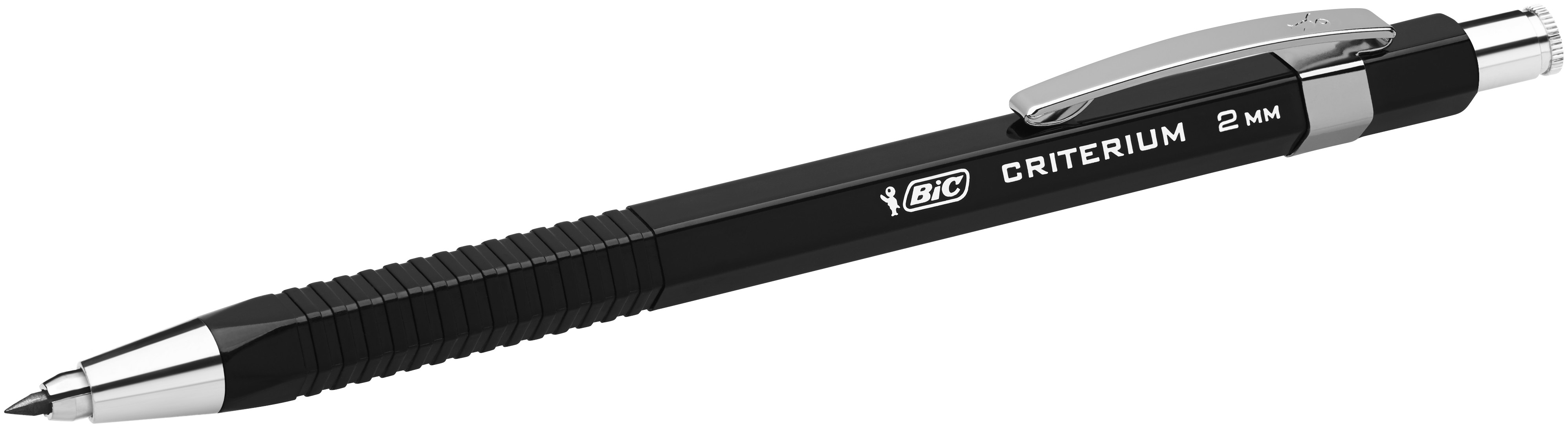 BIC Criterium Porte-mines Rétractable et Rechargeable de 0,5 mm et Recharges de Mine HB - Noir, Étui de 1+12 Mines