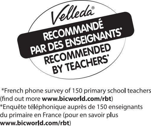 BIC Velleda 1721 Feutres pour Tableau Blanc Effaçables à Sec Pointe Conique Fine - Couleurs Assorties, Blister de 4