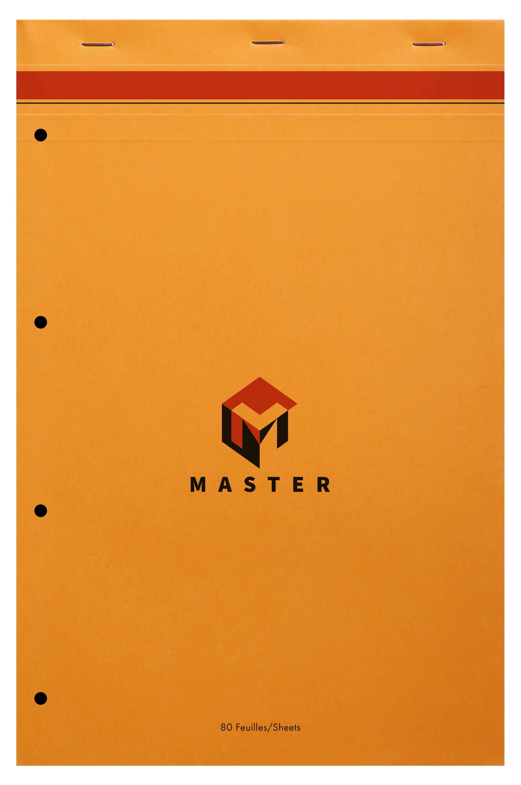 Bloc de bureau Master agrafé en-tête A4+ 80 feuilles petits carreaux 80 g