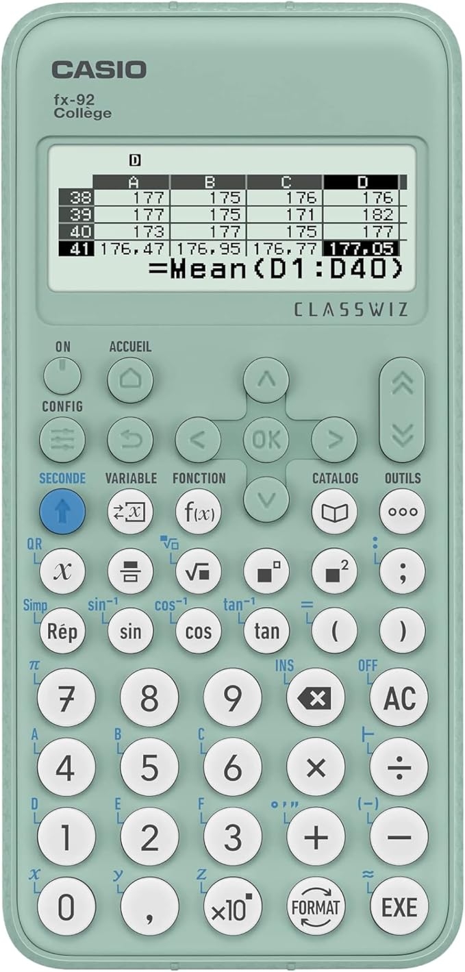 CASIO Calculatrice scientifique FX92 collège nouvelle version 2023