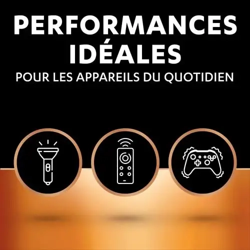 DURACELL Piles alcalines AA Plus 100%, 1,5V LR6 MN1500, lot de 12 piles