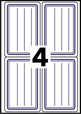 AVERY Sachet de 20 étiquettes scolaires lignées Bleu 36 x 56 mm.