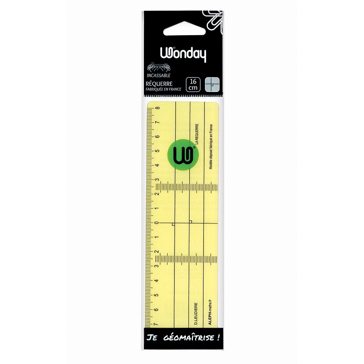 Réquerre en plastique incassable souple - 90° - 16 cm - Wonday®