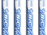 BIC Velleda 1721 Feutres pour Tableau Blanc Effaçables à Sec Pointe Conique Fine - Couleurs Assorties, Blister de 4