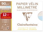Pochette Papier Millimétré A4 12+3F 90g spéciale rentrée des classes