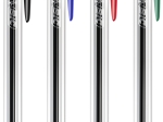 BIC Cristal Original Stylos-Bille Pointe Moyenne (1,00 mm) avec Capuchons et Embouts Assortis - Couleurs d’Encre Assorties, Lot de 10
