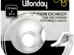 WONDAY Dévidoir " ESCARGOT" - pvc transparent - pr rouleau 19x 33