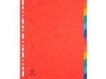 EXACOMPTA Jeu d'intercalaires 12 positions en carte lustrée 3/10e format A4 225g