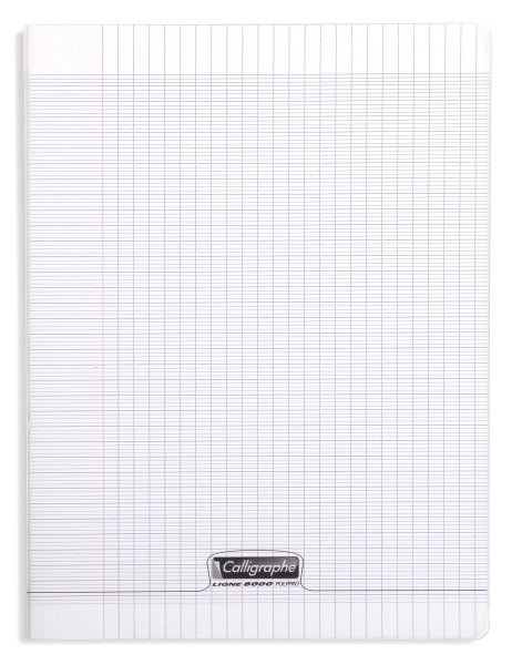 Cahier piqué 8000 POLYPRO 24x32 cm 96 pages grands carreaux 90 g